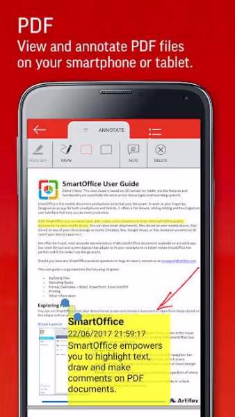 SmartOffice View Edit MS Office files PDFs 3