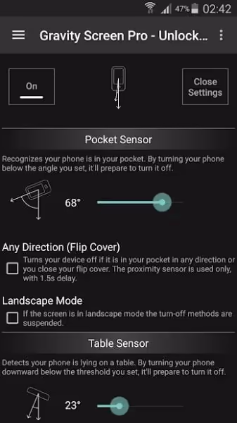 Gravity Screen On Off 1