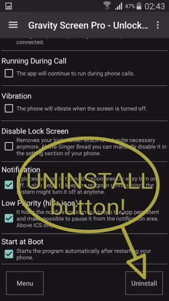 Gravity Screen On Off 2