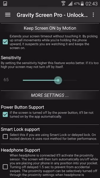 Gravity Screen On Off 4