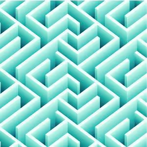Maze path of light icon